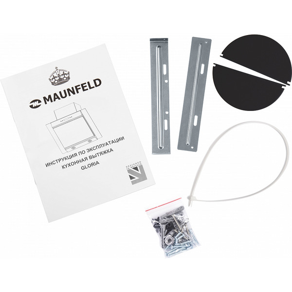 Кухонная вытяжка Maunfeld Gloria 90 (нержавеющая сталь/прозрачное стекло)