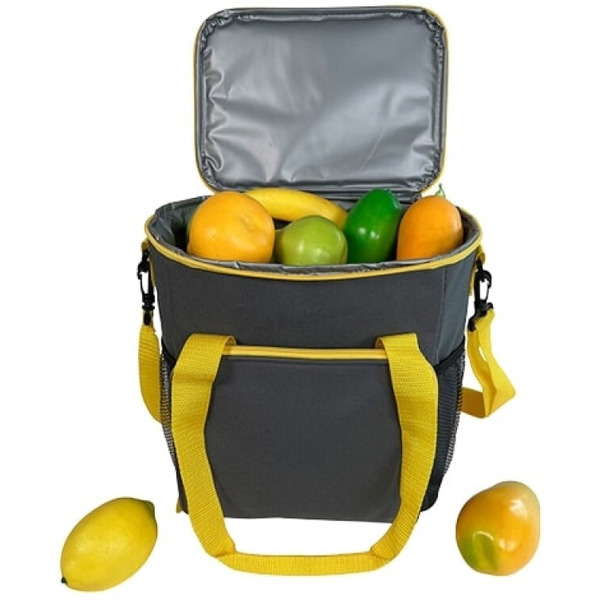 Сумка изотермическая MIRU 9047 13л (серый/желтый)