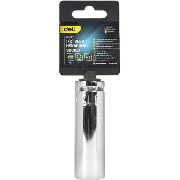 Головка торцевая шестигранная Deli EDQ4317