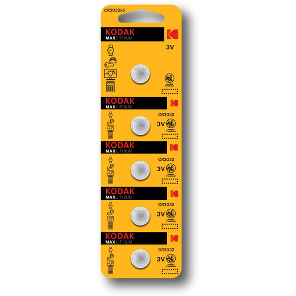 Батарейка литиевая Kodak МАХ CR2032-5BL Lithium 30411579-RU1