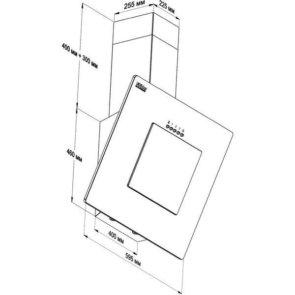 Вытяжка BACKER AH60A-G6L200 White Glass