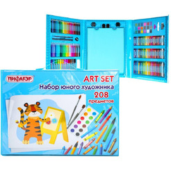 Набор ЮНОГО ХУДОЖНИКА для рисования и творчества с мольбертом ПИФАГОР 664632 (208 предметов)
