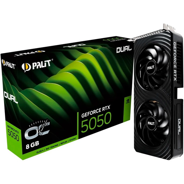 Видеокарта Palit GeForce RTX 5050 Dual OC NE65050S19P1-GB2070D