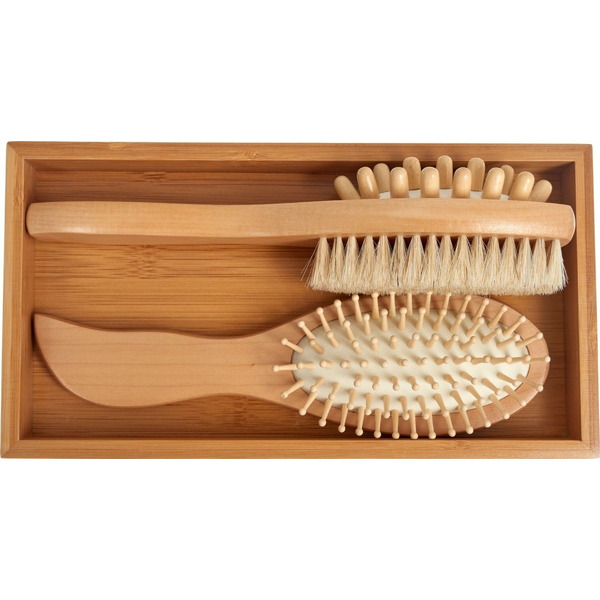 Набор подарочный щётка-массажёр для тела, расчёска с щетиной кабана BRADEX KZ 0954