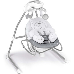 Шезлонг-люлька (качели) CAM GIRONANNA EVO (0-9кг), Тедди серый S347/247