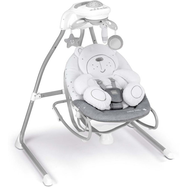 Шезлонг-люлька (качели) CAM GIRONANNA EVO (0-9кг), Тедди серый S347/247