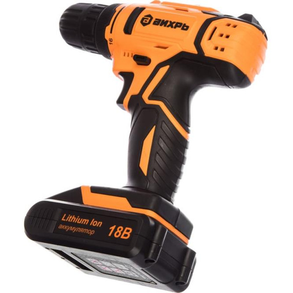 Дрель-шуруповерт Вихрь ДА-18Л-2 (72/14/16) с 1-им АКБ и ЗУ