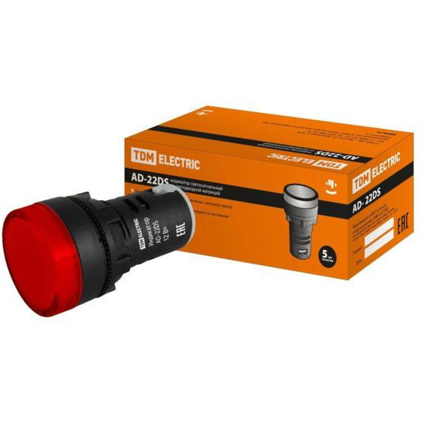 Лампа сигнальная TDM AD-22DS(LED) 110В AC/DC SQ0702-0029