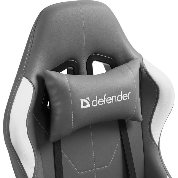 Игровое кресло DEFENDER Chromos Серый/Белый (64675)