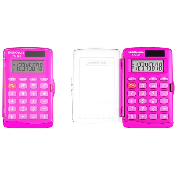 Калькулятор Erich Krause PC-103 Neon 62017 (розовый)
