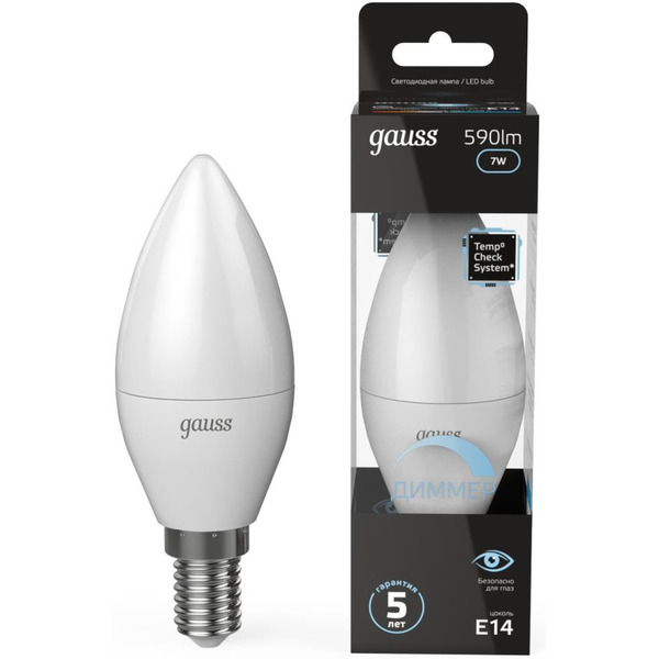 Светодиодная лампочка Gauss Candle-dim E14 7 Вт 4100 К 103101207-D