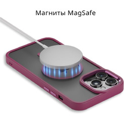 Задняя накладка CASE Acrylic MagSafe Apple iPhone 12 / 12 Pro бордовый