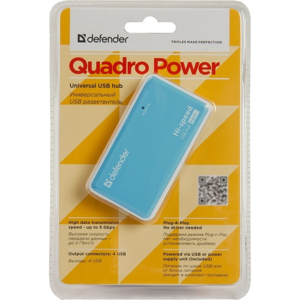 USB-хаб Defender Quadro Power (83503)