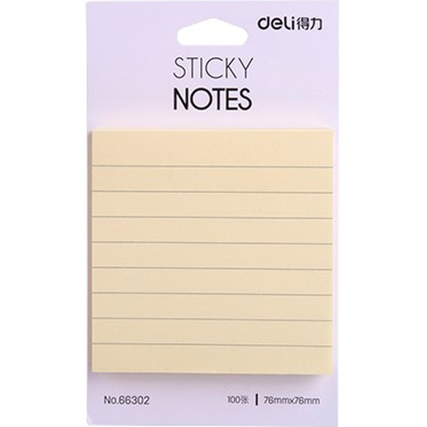 Бумага д/заметок 100 л. линейка DELI 66302