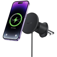 Автомобильное зарядное устройство Baseus CW01 Magnetic Wireless Charging Car Mount Air Vent Version 15W C40141001111-00