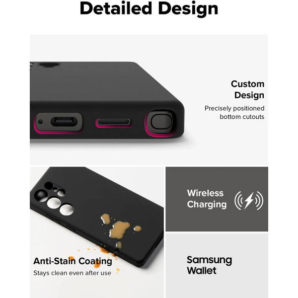 Чехол Ringke SILICONE MAGNETIC для Galaxy S25 Ultra BLACK