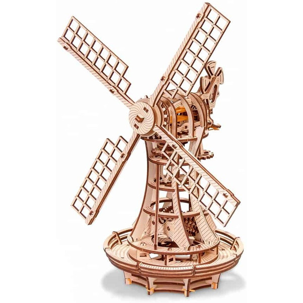 Механическая модель в виде конструктора EWA Eco-Wood-Art Ветряная мельница