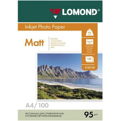 Фотобумага Lomond Матовая A4 95 г/кв.м. 100 листов (0102125)