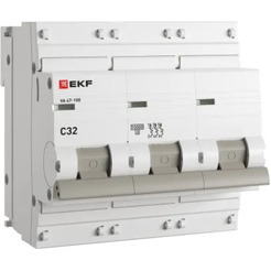 Выключатель автоматический EKF PROxima ВА 47-100 3P 32А (C) 10kA