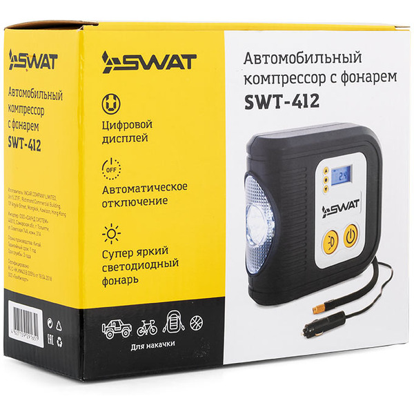 Автомобильный компрессор Swat SWT-412