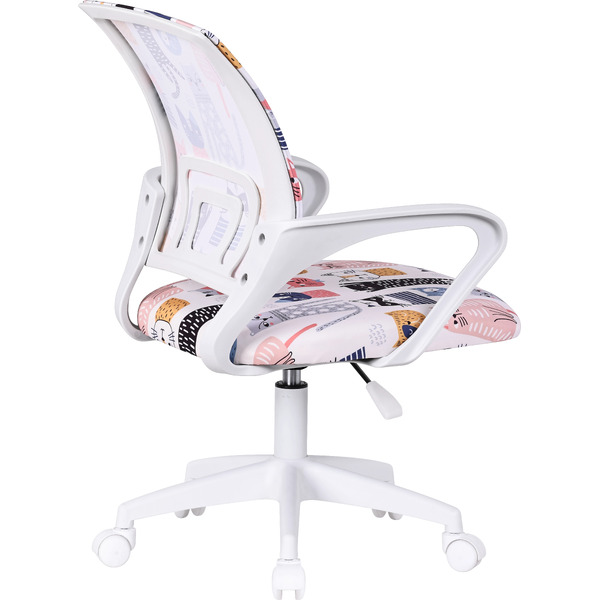 Детское компьютерное кресло DEFENDER Fiesta белый+принт Коты (64815)