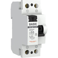 Устройство защитного отключения EKF Basic ВДТ-40 2P 25А 30мА elcb-2-25-30e-sim