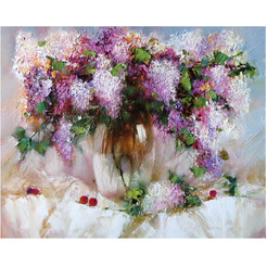 Картина по номерам Остров Сокровищ Натюрморт с сиренью и черешней 662912