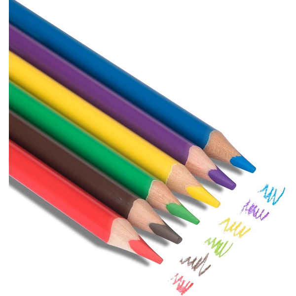 Карандаши цветные  DELI Jumbo kids C00600