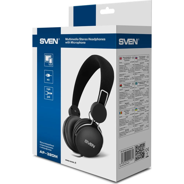 Наушники с микрофоном SVEN AP-320M