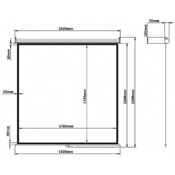 Экран проекционный настенный BRAUBERG WALL (180х180см)