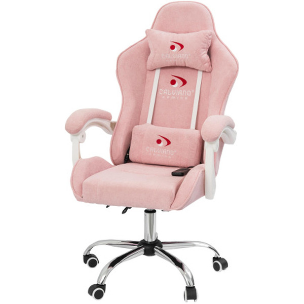 Вибромассажное кресло Calviano ASTI ULTIMATO (pink fabric)