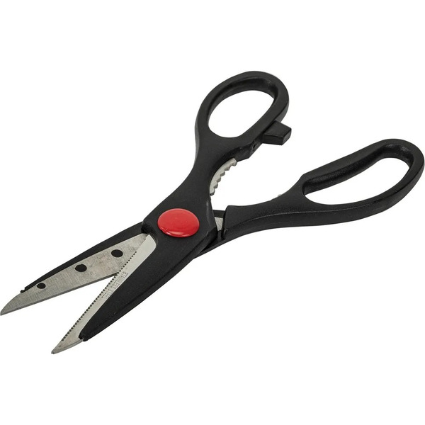 608905 Ножницы кухонные, 210 мм, с орехоколом, зазубренные DASWERK