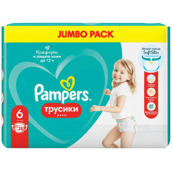 Подгузники-трусики для мальчиков и девочек PAMPERS Pants Extra Large (15+ кг) Джамбо (38 шт.)