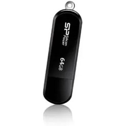 USB Flash Silicon-Power LuxMini 322 Black 64GB (SP064GBUF2322V1K)