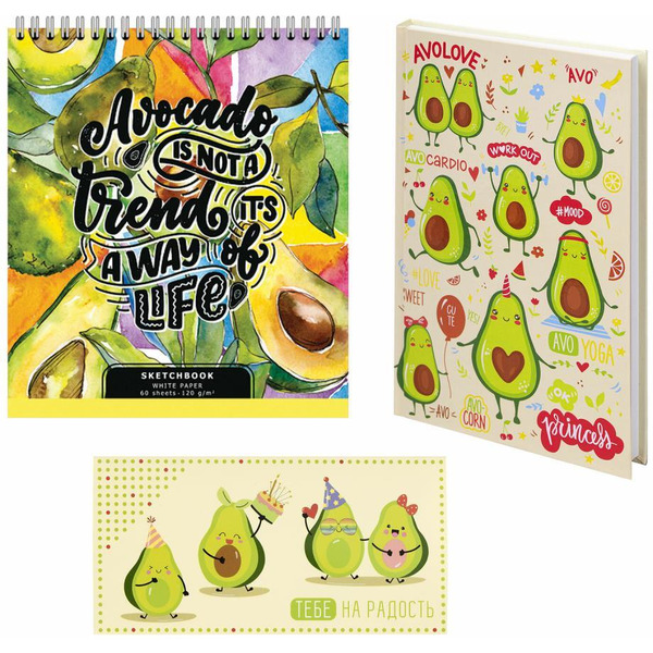 Набор канцелярии подарочный BRAUBERG AVOCADO 880951 (43 предмета)