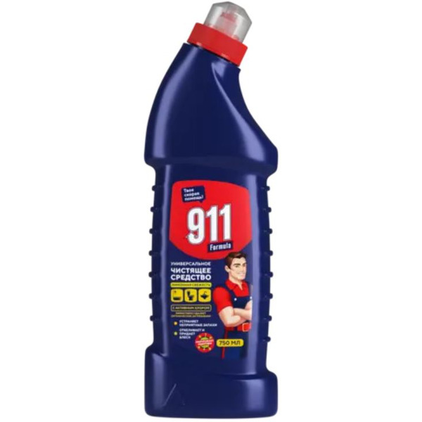 Средство чистящее универсальное 911 Гель Лимонная свежесть 750 мл 0111039306