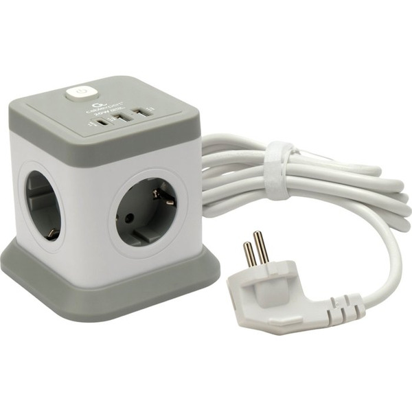 Сетевой фильтр Cablexpert TWR-4-CU2-W-2