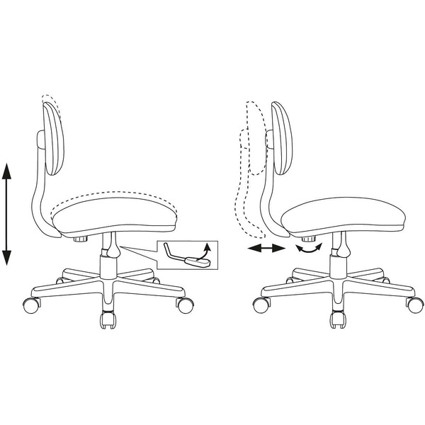 Кресло Бюрократ CH-W201NX (белый монстры/пластик белый)