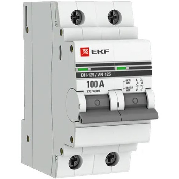 Выключатель нагрузки EKF PROxima 2P 100А ВН-125