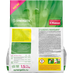 Стиральный порошок SYNERGETIC гипоаллергенный для цветного белья COLOR 1,5кг
