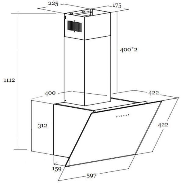 Кухонная вытяжка Schtoff Uno 60 (черный)