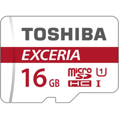 Карта памяти Toshiba SDHC-micro Card 16Gb M302 Class 10 UHS-I + adapter (THN-M302R0160EA)