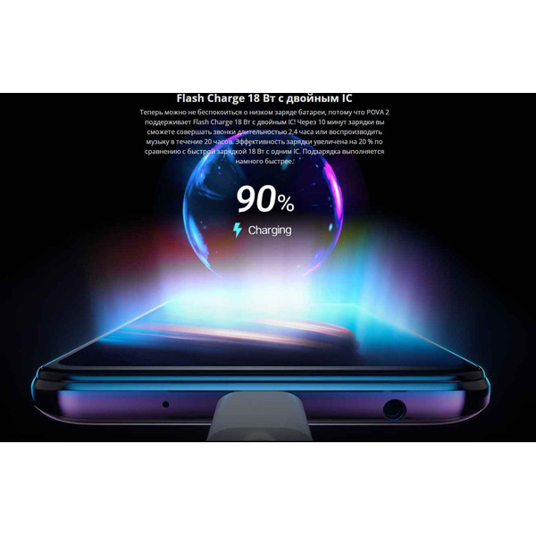 Смартфон Tecno Pova 2 4GB/64GB (черный)