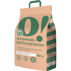 Наполнитель для туалета О!Отлично- котологично Персик 10л