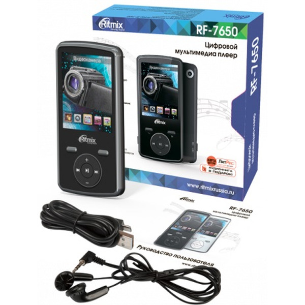 Проигрыватель Flash Ritmix RF-7650 (8Gb) Black
