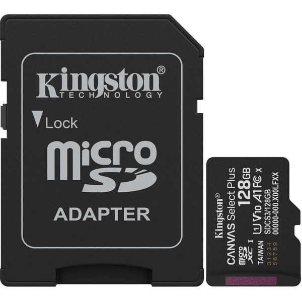 Карта памяти Kingston Canvas Select Plus microSDXC 128GB SDCS2/128GB (с адаптером)
