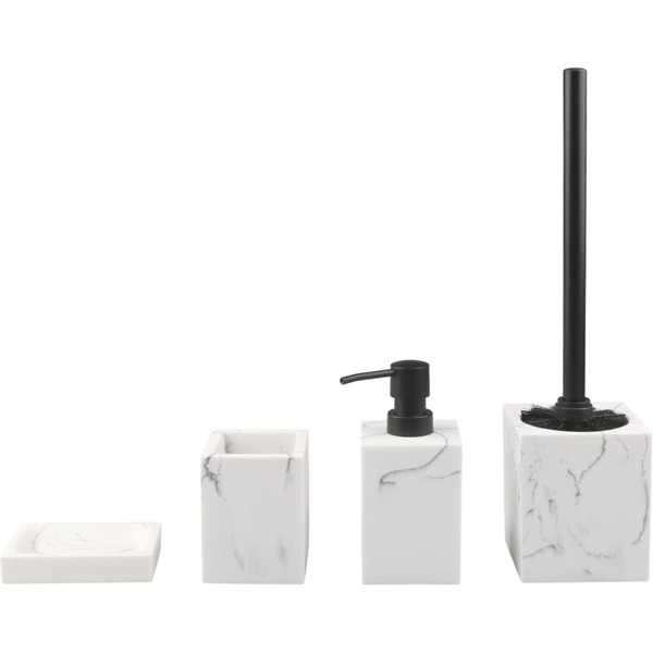 Набор аксессуаров для ванной Perfecto Linea Marble 35-000105 (белый)