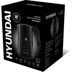 Электрический чайник Hyundai HYK-S4017 черный (металл)