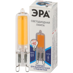 Лампочка ЭРА STD LED JCD-6W-GL-840-G9