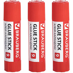 Клей-карандаш BRAUBERG 271305 (3 шт)